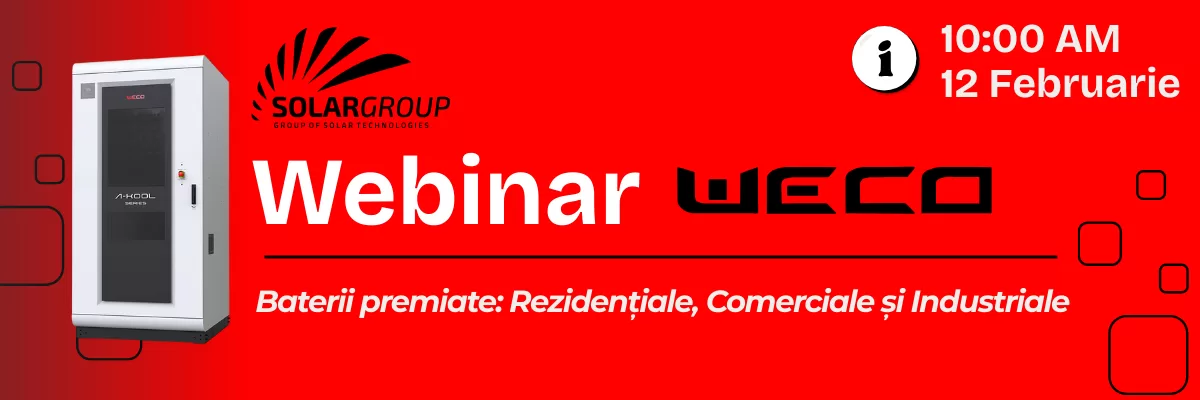 Solargroup prezintă Baterii Premiate Webinar WECO – Rezidențiale și C&I