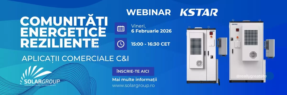 Webinar Kstar: Comunități energetice reziliente – Aplicații comerciale C&I