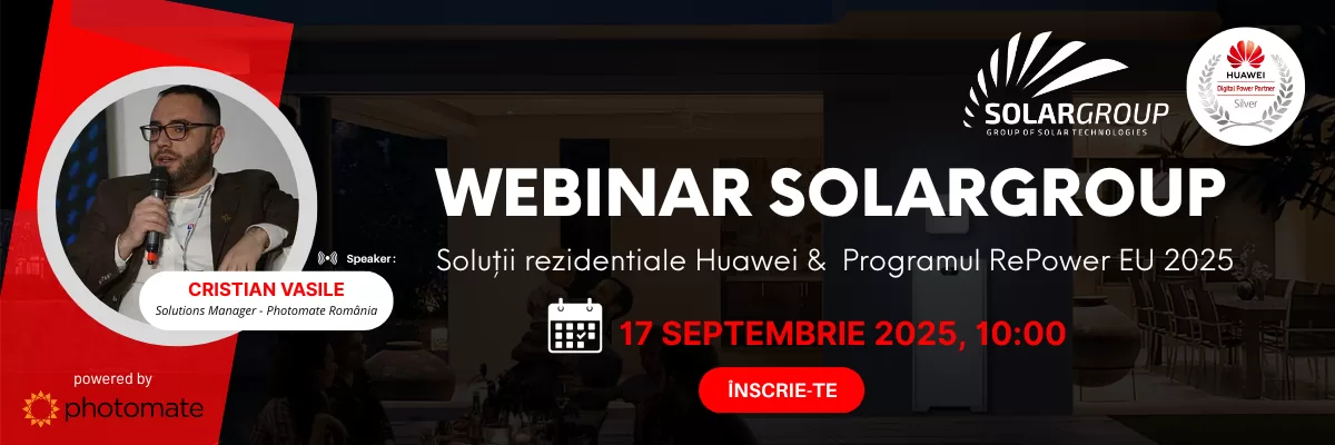 Webinar Solargroup: Soluții Rezidențiale Huawei, Programul RePower EU 2025