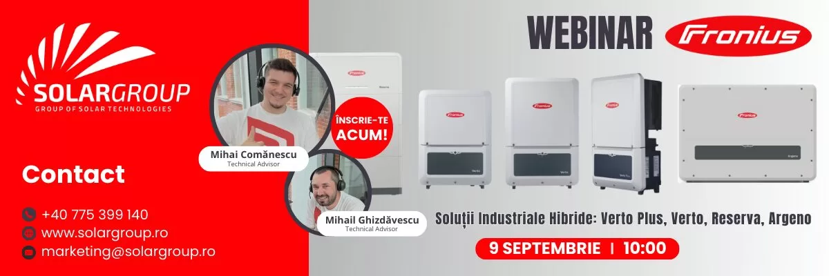 Webinar Solargroup x Fronius: Soluții Industriale Hibride
