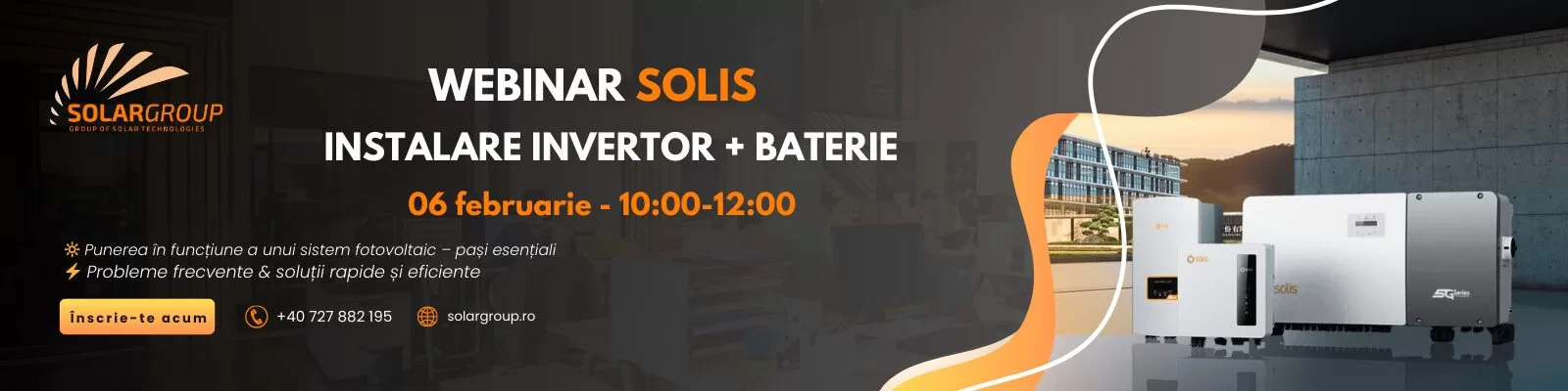 Webinar Solargroup x Solis: Instalare INVERTOR + BATERIE