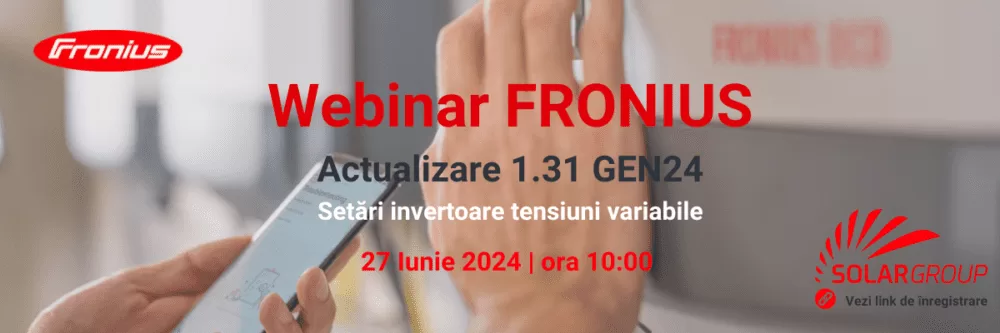Webinar Solargroup x Fronius: Actualizare 1.31 GEN24 & Noutăți