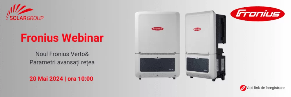 Webinar: Noul Fronius Verto & Parametri avansați rețea