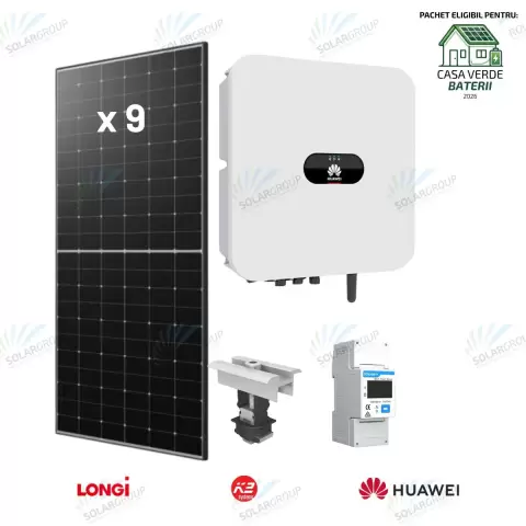 Pachet Fotovoltaic 5kw monofazat Huawei + Longi + K2