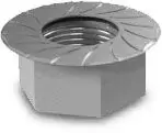 Piulite cu flansa hexagonala cu zimti M10